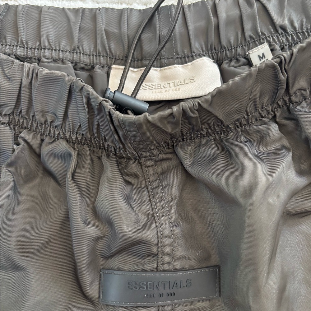 Essentials Dark Olive Drawstring Shorts Size M - image 3